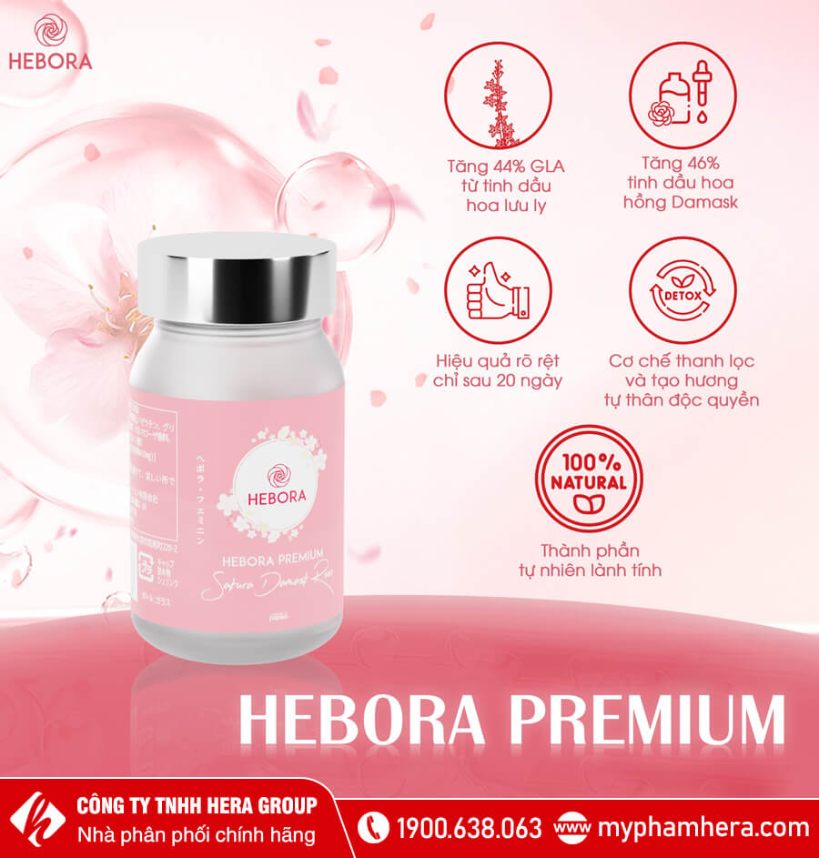 công dụng viên uống Hebora Premium mới myphamhera.com