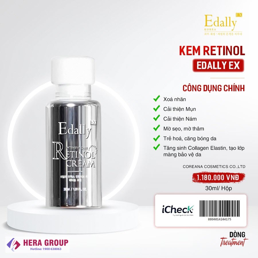 Công dụng Kem retinol Edally Ex