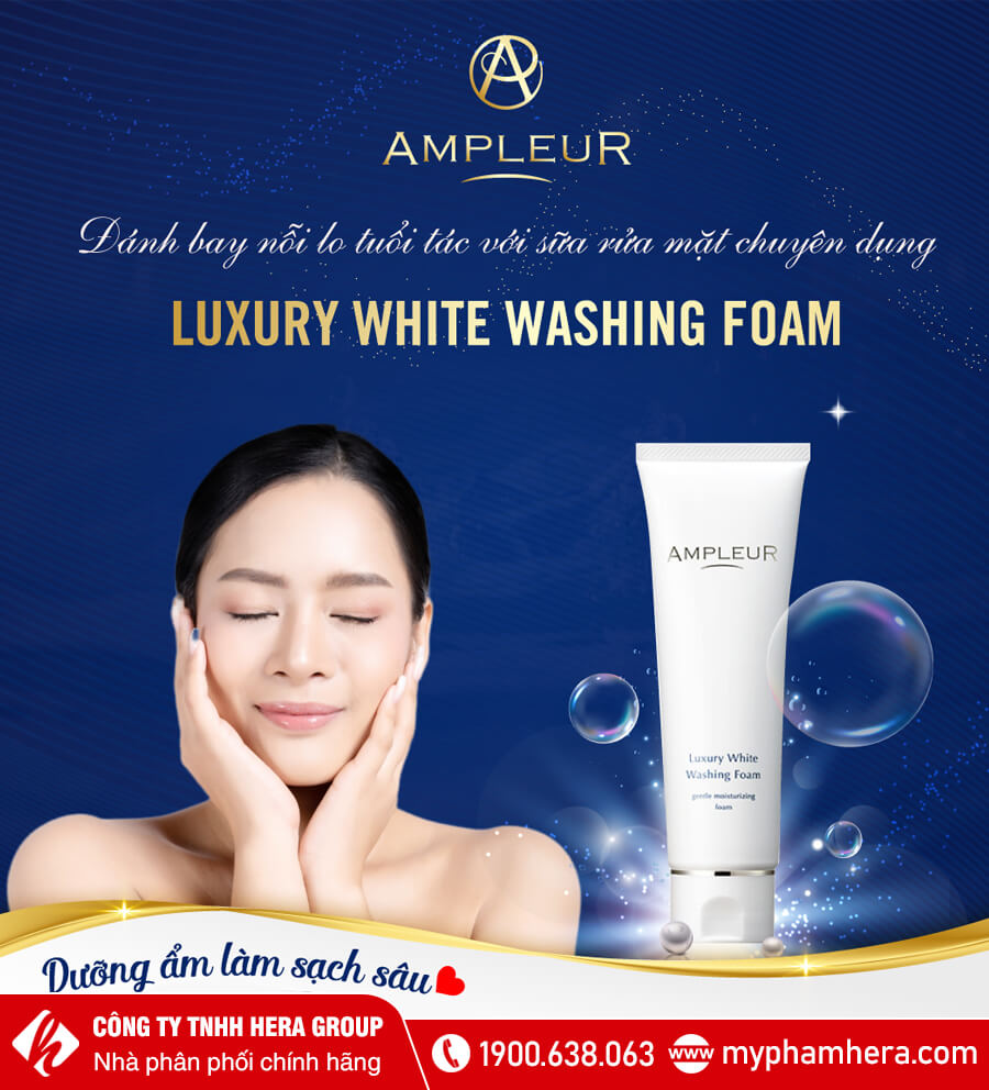 Sữa rửa mặt Ampleur Luxury White Washing Foam 