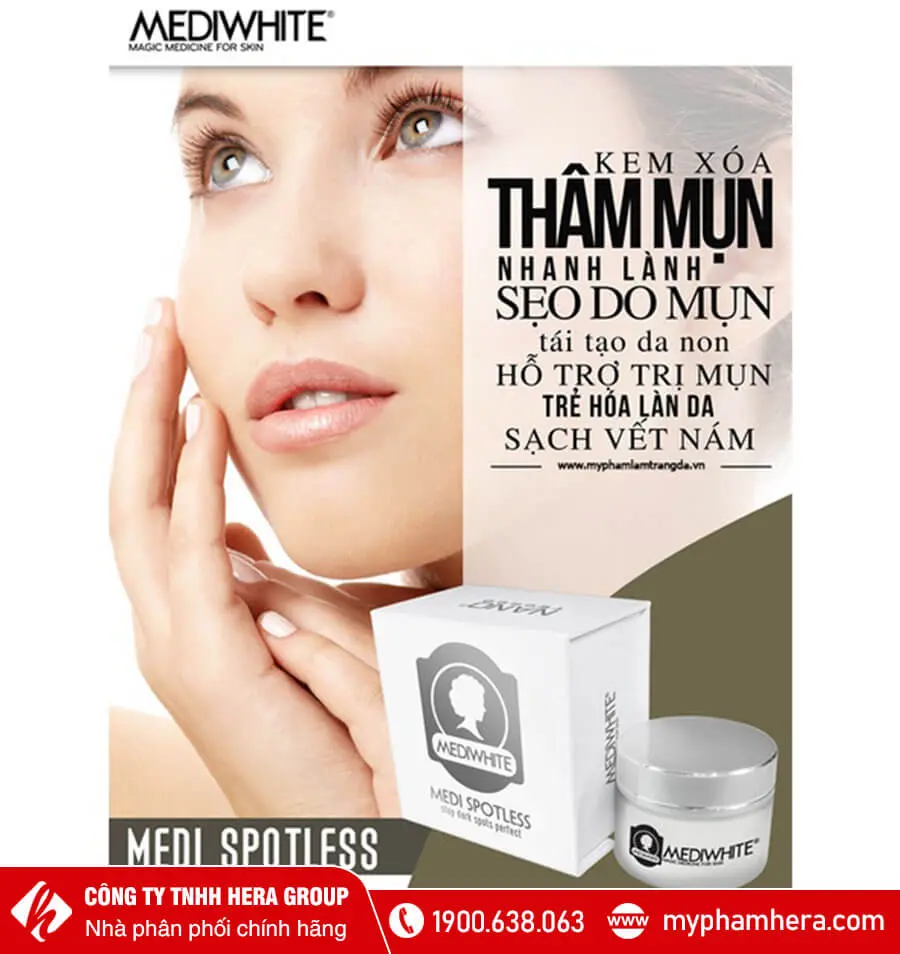 Công dụng kem trị thâm mụn Medi White chính hãng myphamhera.com