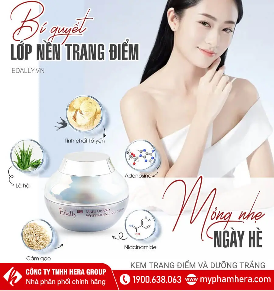 kem trang điểm dưỡng trắng da edally chính hãng myphamhera.com