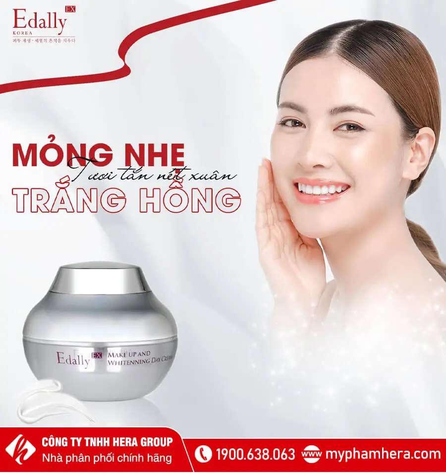 kem trang điểm dưỡng trắng da edally chính hãng myphamhera.com