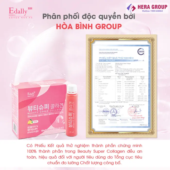 Chứng nhận Nước uống Collagen Edally