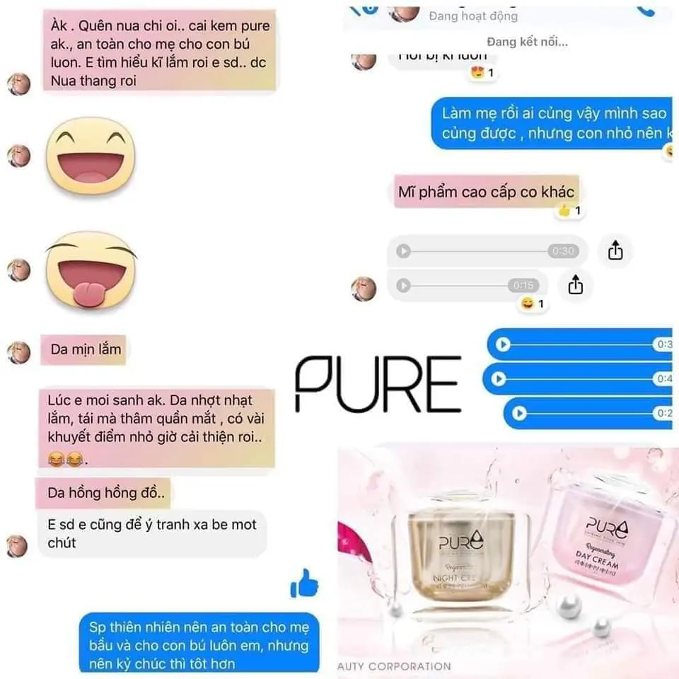 review bộ đôi kem pure korea myphamhera.com