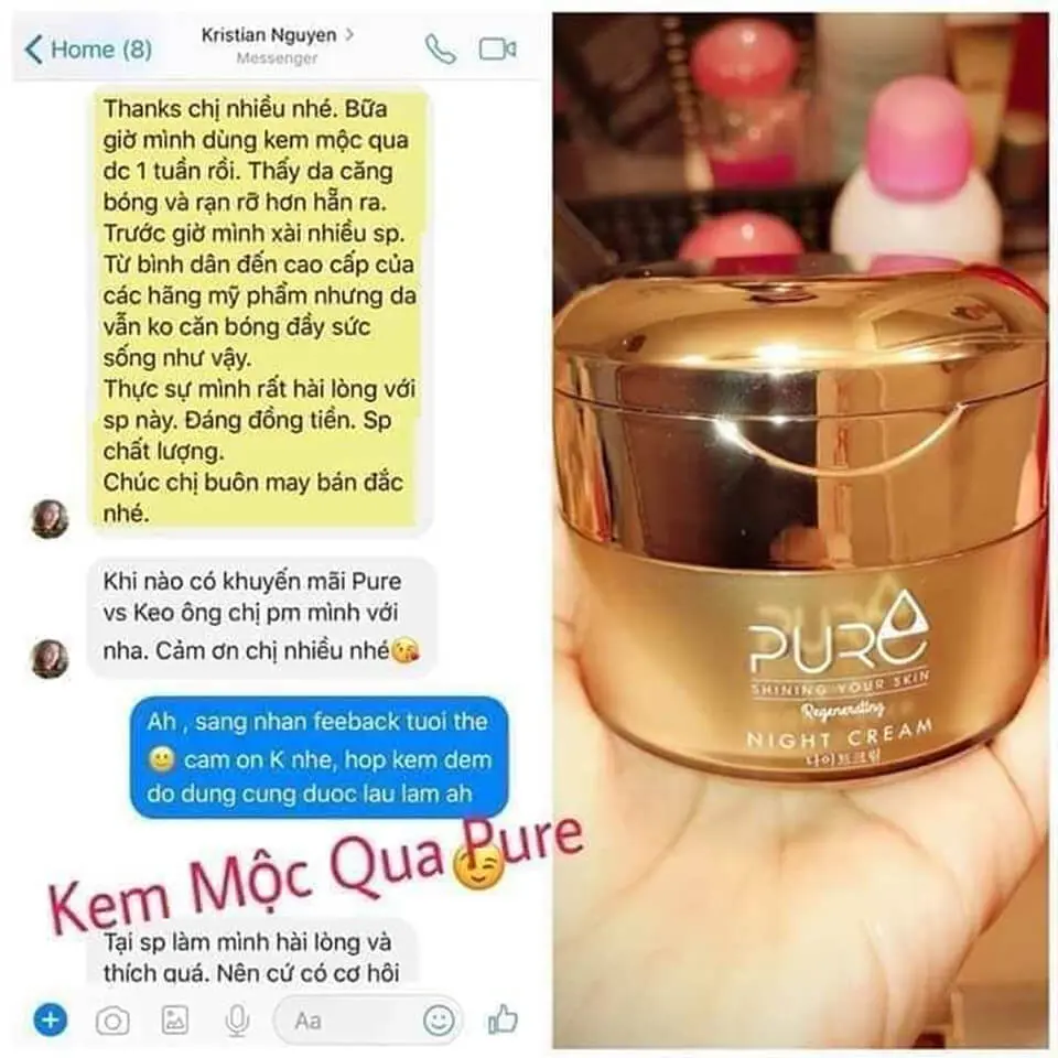 review kem mộc qua pure có tốt không mỹ phẩm hera