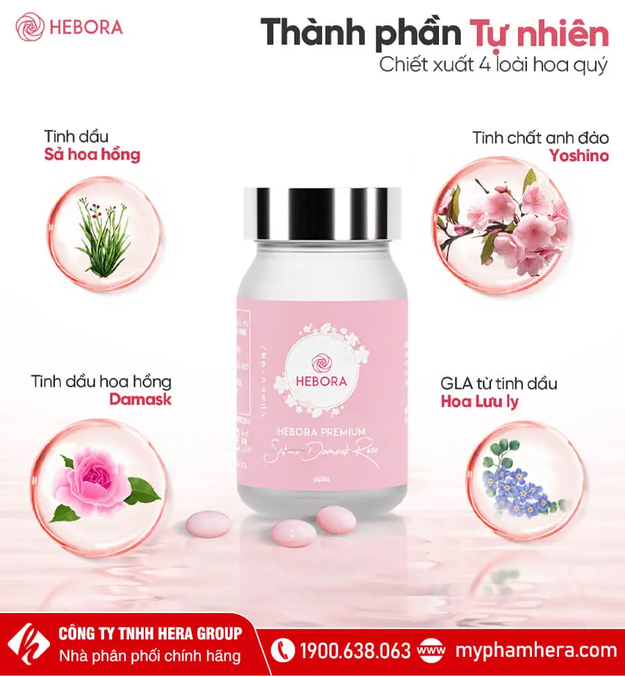 Viên uống thơm cơ thể Hebora Premium