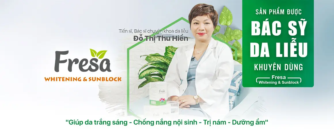 Viên uống trắng da chống nắng nội sinh Fresa