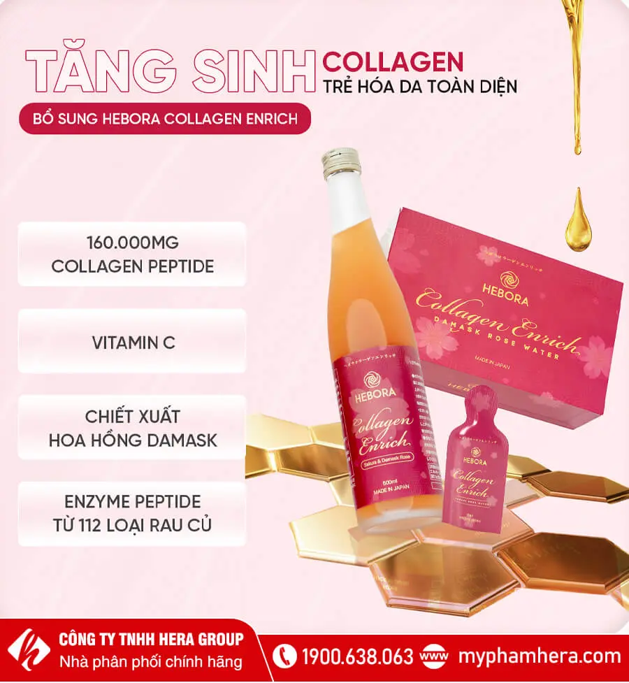 Nước uống Collagen Hebora Nhật Bản