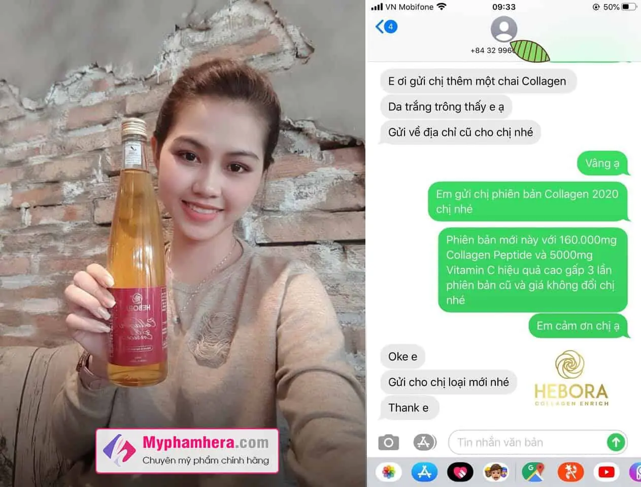 nước uống hebora collagen enrich có tốt không myphamhera.com