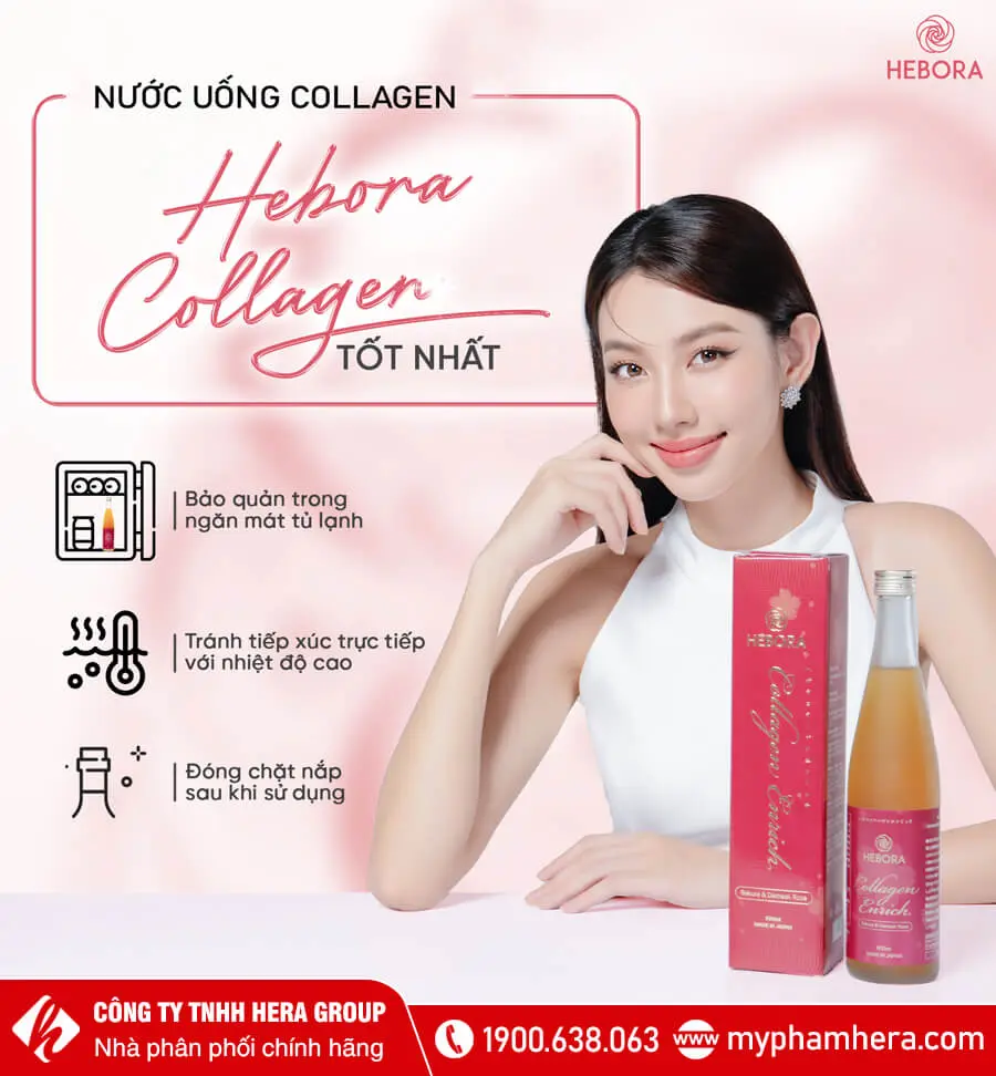 nước uống hebora collagen enrich mới myphamhera.com