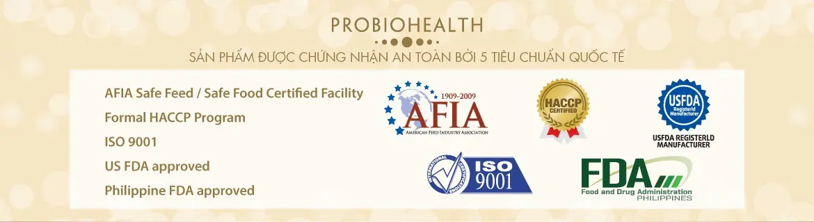 chứng nhận probio white