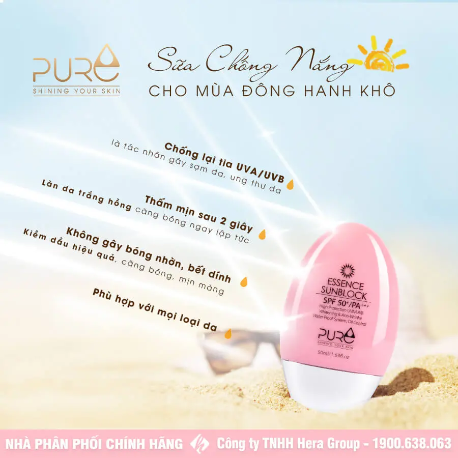 công dụng sữa chống nắng pure myphamhera.com