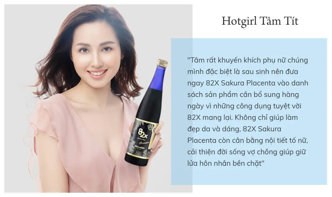 review nước uống collagen 82x sakura placenta có tốt không tâm tít mỹ phẩm hera