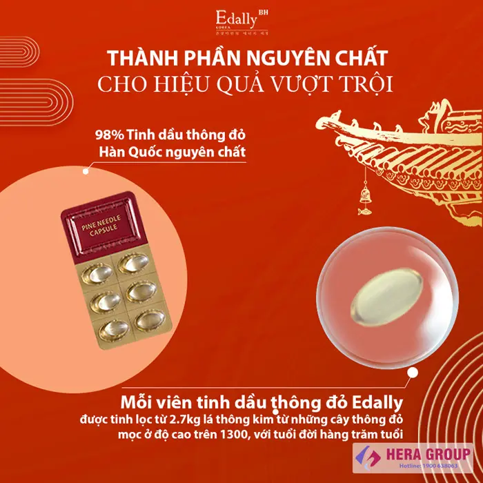 Thành phần Tinh dầu thông đỏ Edally Hàn Quốc