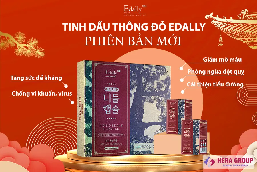 Tinh dầu thông đỏ Edally Hàn Quốc