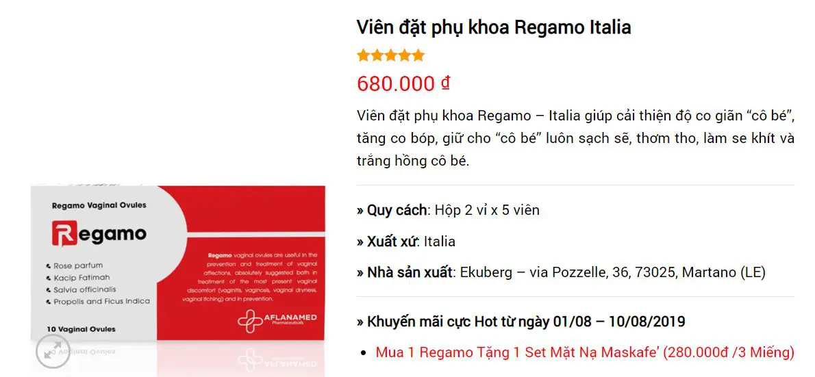 Giá của REGAMO