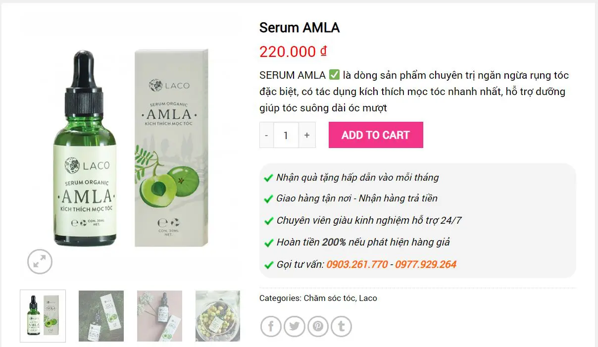 serum amla laco giá bao nhiêu