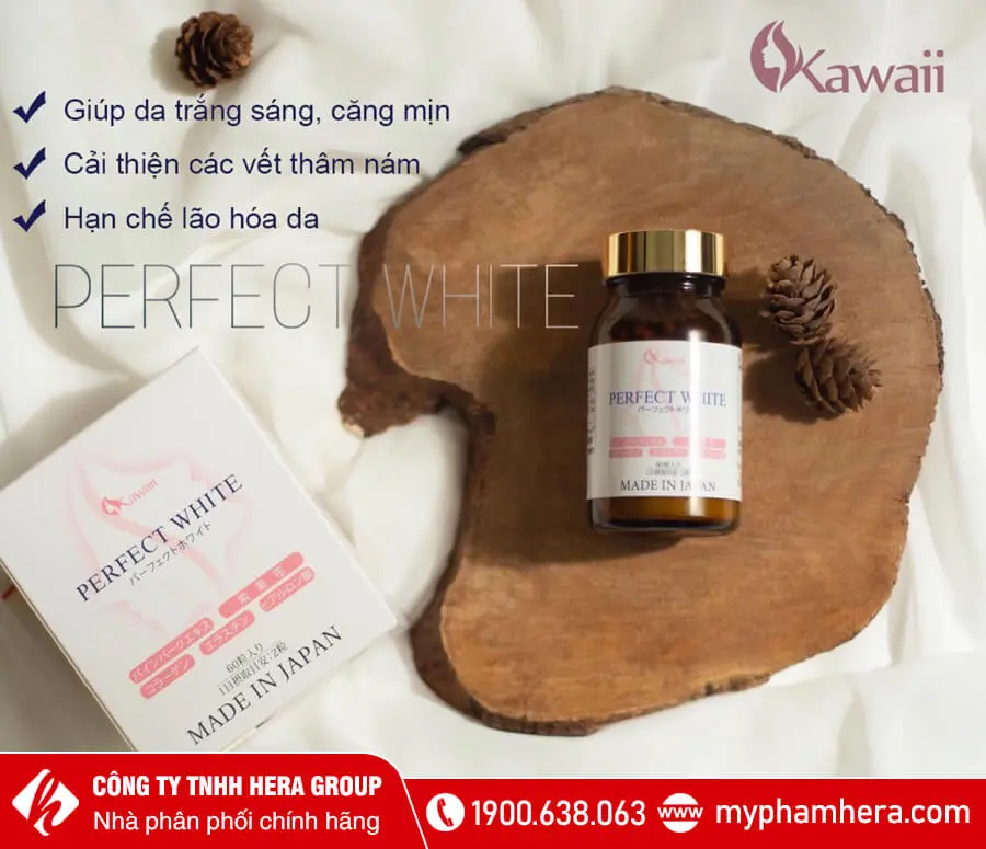 Viên uống Perfect White Jpanwell hỗ trợ làm đẹp da, giúp da trắng sáng