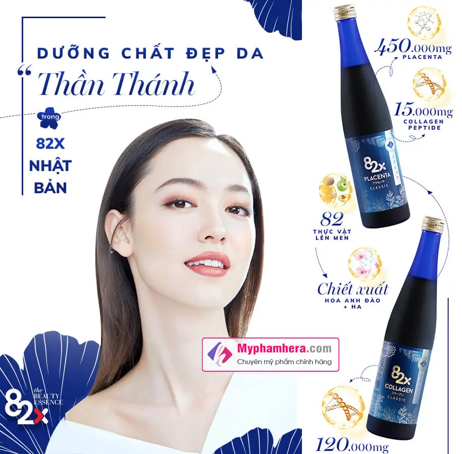 thành phần nước uống collagen 82x nhật bản myphamhera.com