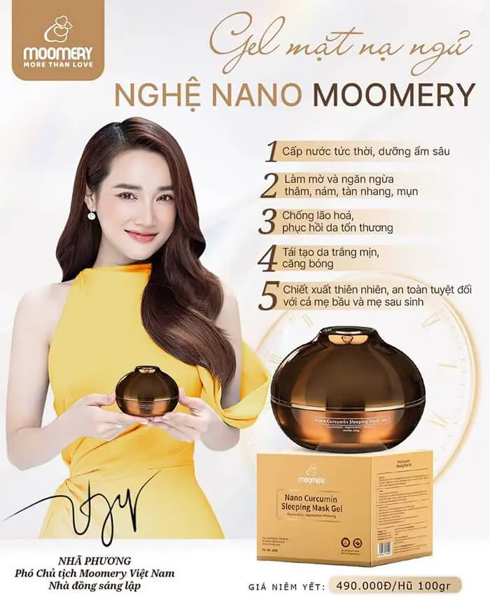 công dụng gel mặt nạ ngủ moomery myphamhera.com