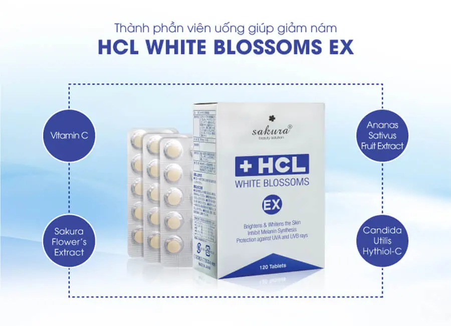 thành phần viên uống trị nám sakura hcl white blossoms ex myphamhera.com