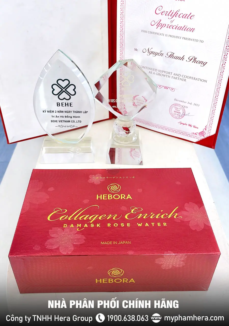 nước uống hebora collagen enrich hộp 28 túi chính hãng 