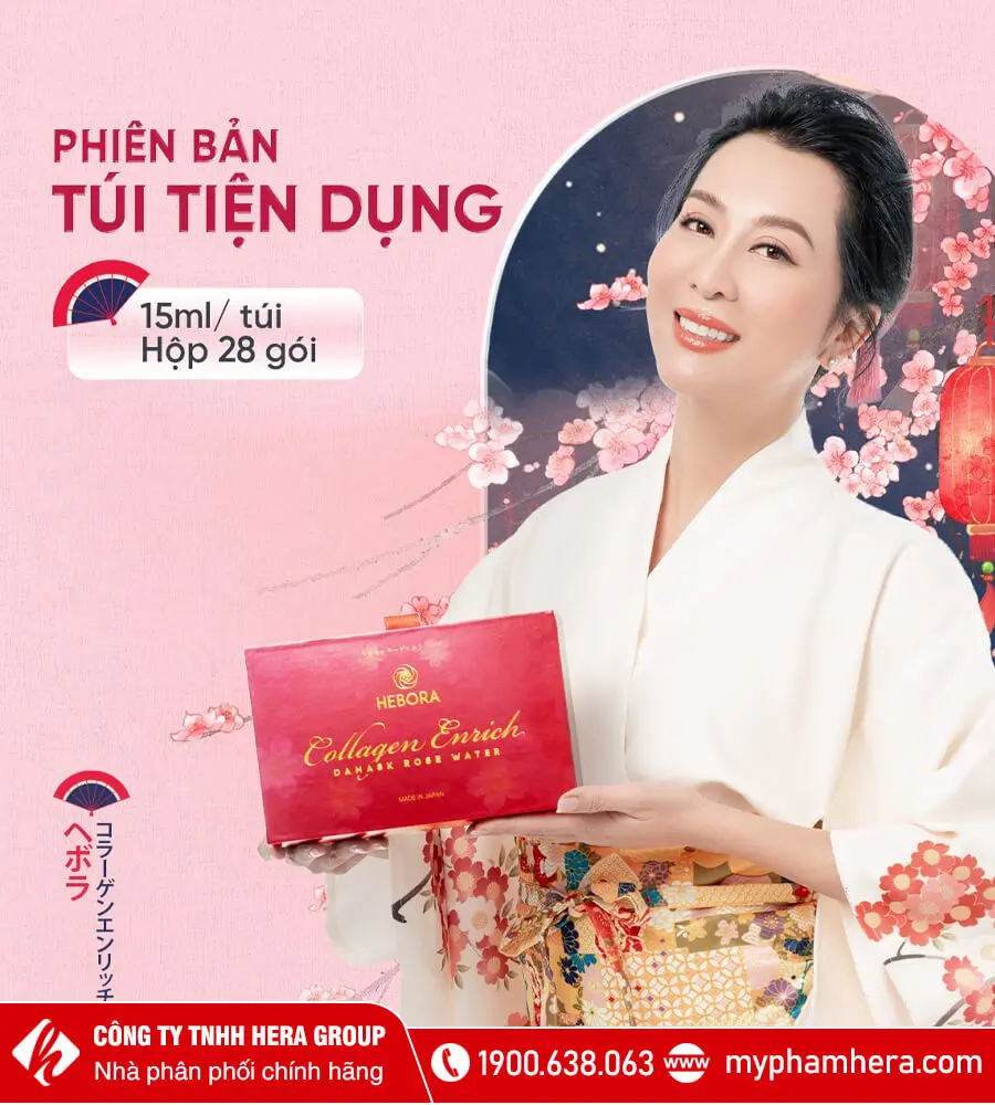 Nước uống Hebora Collagen Enrich hộp 28 túi