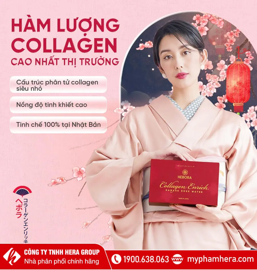 Nước uống Hebora Collagen Enrich hộp 28 túi