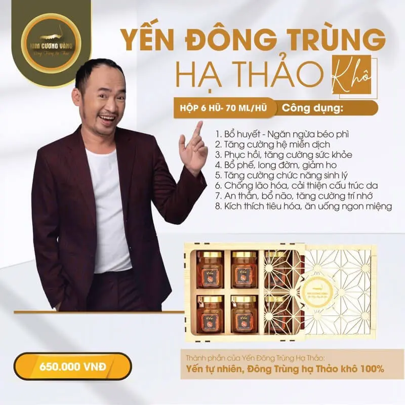 công dụng yến đông trùng hạ thảo kim cương vàng myphamhera.com