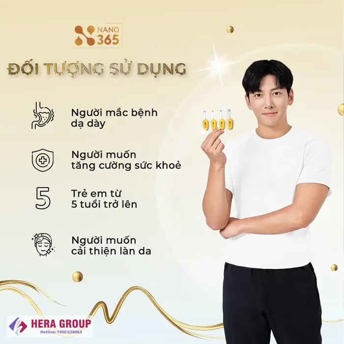 Đối tượng sử dụng Tinh nghệ nano 365 Premium Hàn Quốc 32 tuýp