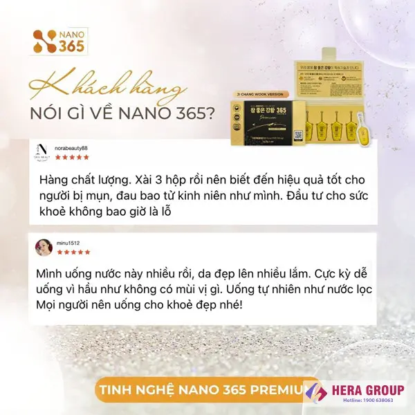 Tinh nghệ nano 365 Premium có tốt không?