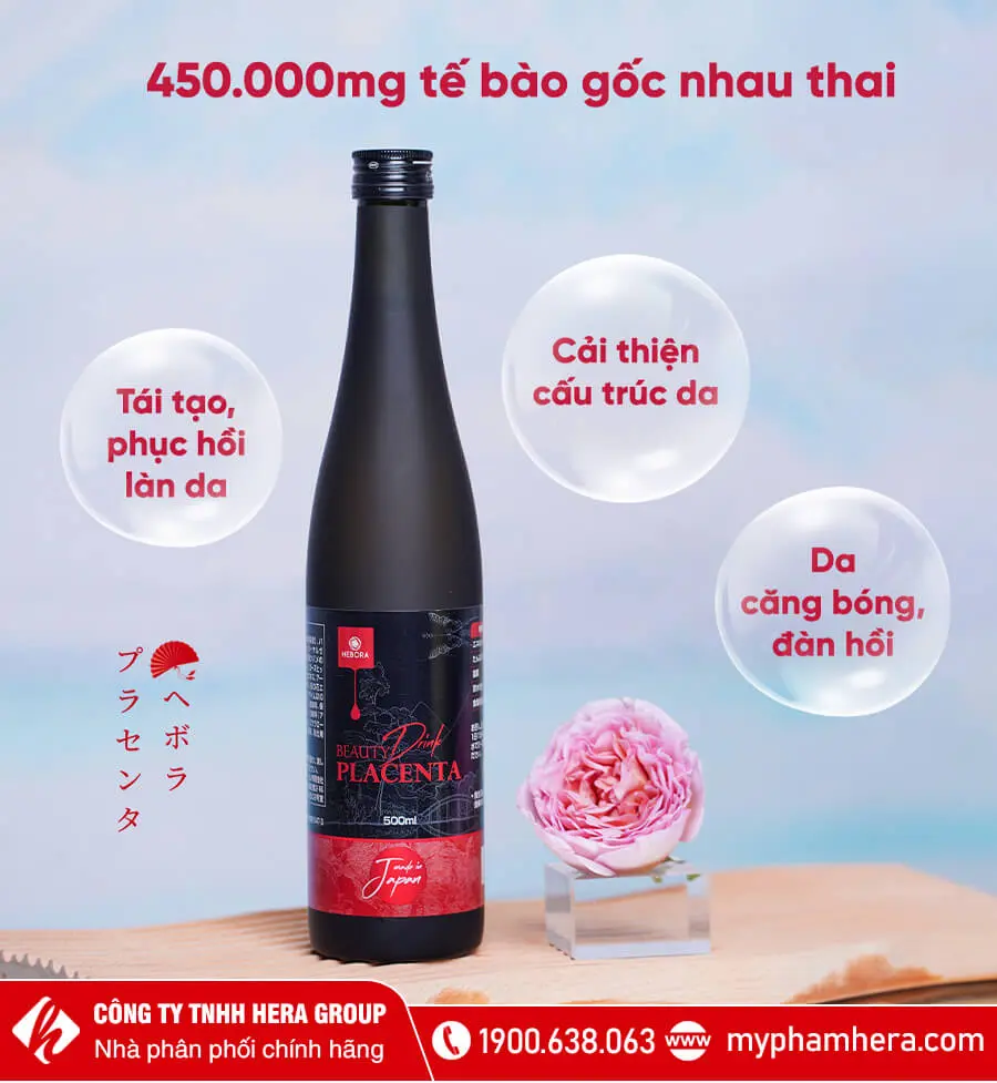 nước uống tế bào gốc nhau thai hebora placenta 