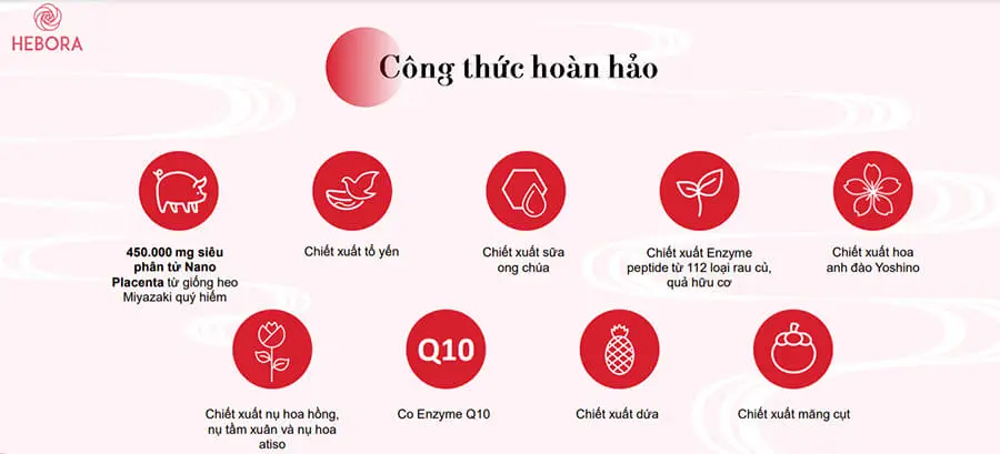 thành phần nước uống hebora placenta myphamhera.com