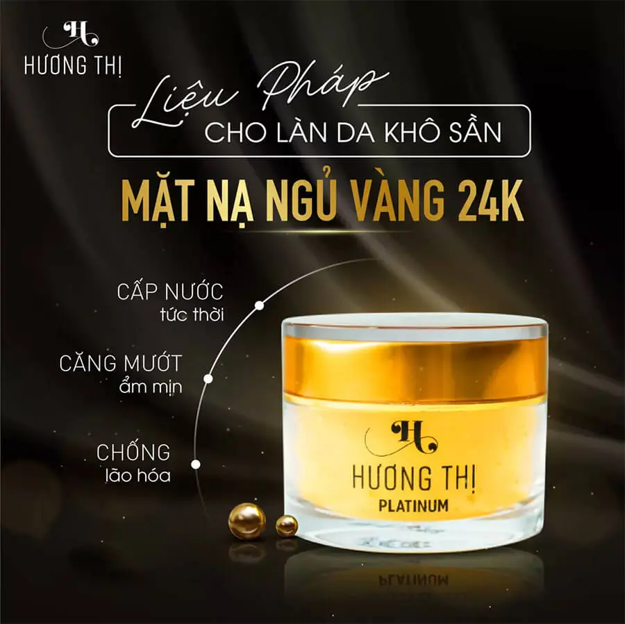 công dụng mặt nạ ngủ tinh chất vàng 24K hương thị myphamhera.com