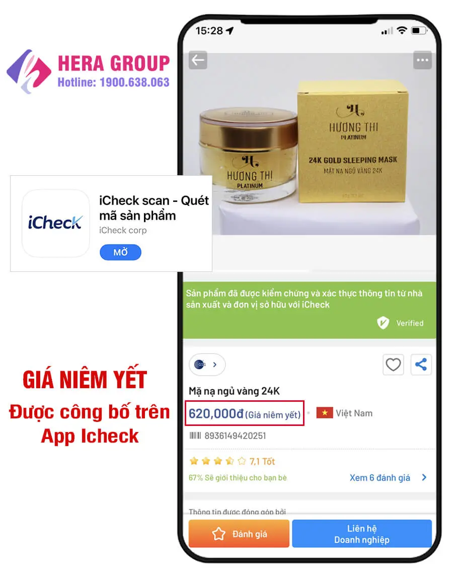 giá bán mặt nạ ngủ tinh chất vàng 24k hương thị myphamhera.com