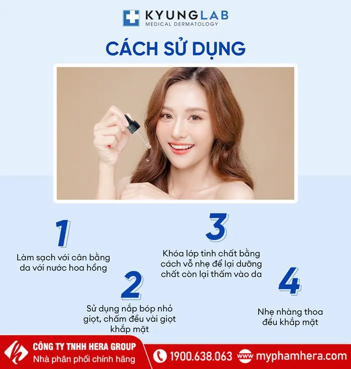 Cách sử dụng Serum Ha B5 KyungLab Hydra Ampoule - Hàn Quốc