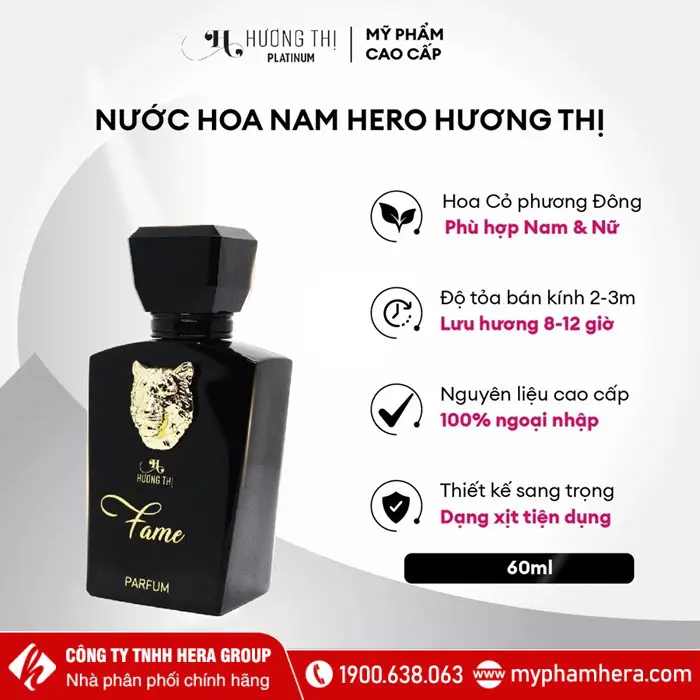 Nước hoa unisex Fame Hương Thị 60ml phiên bản 2024