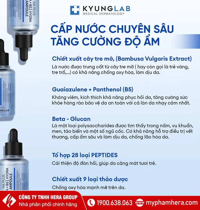 Thành phần Serum Ha B5 KyungLab Hydra Ampoule - Hàn Quốc