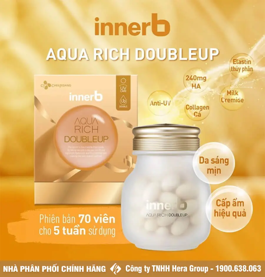 công dụng viên uống cấp nước innerb aqua rich mẫu mới myphamhera.com