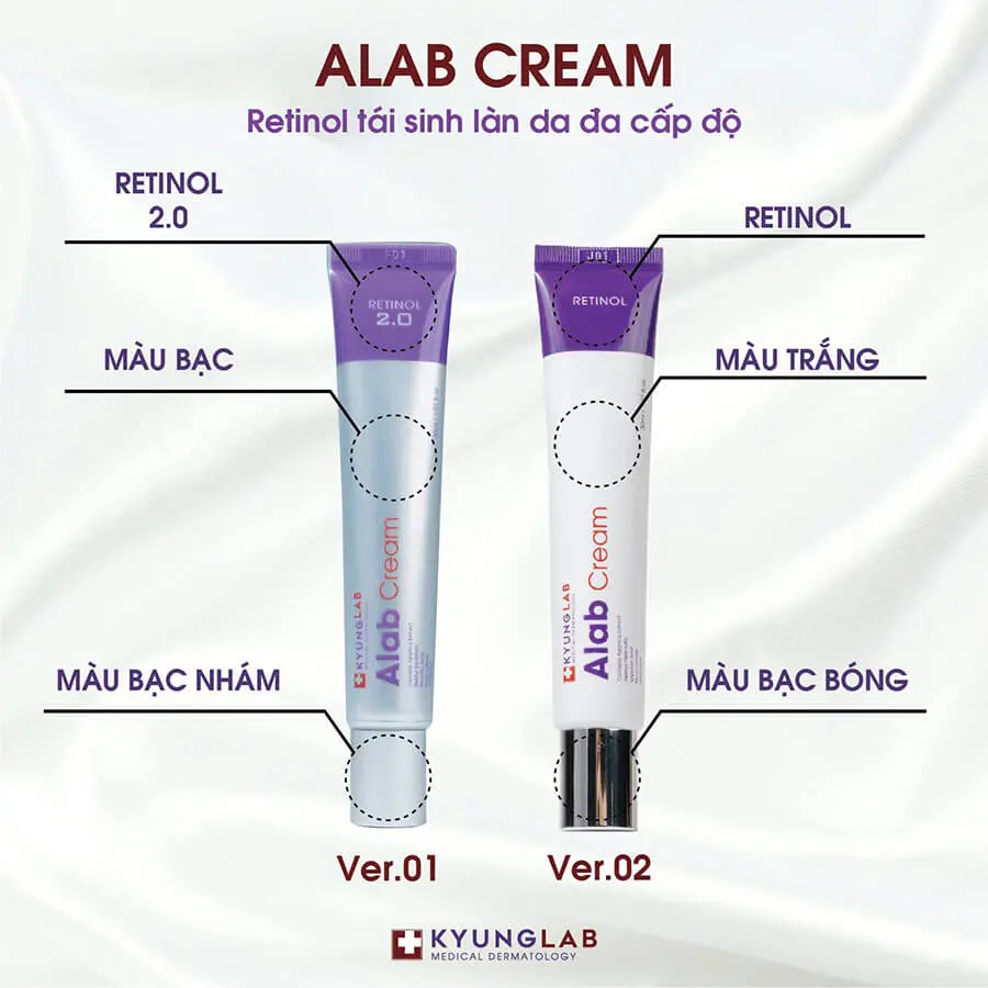 kem dưỡng tái sinh alba cream retinol kyung lab mẫu mới myphamhera.com