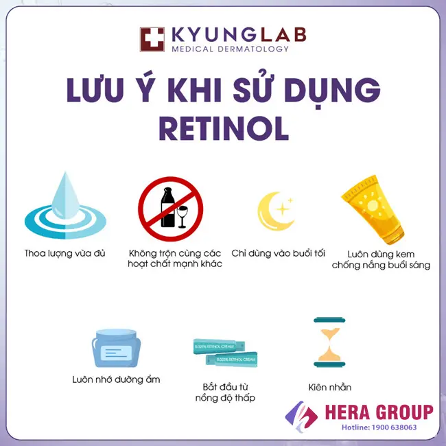 Lưu ý sử dụng Kem retinol Kyung Lab Alab Cream