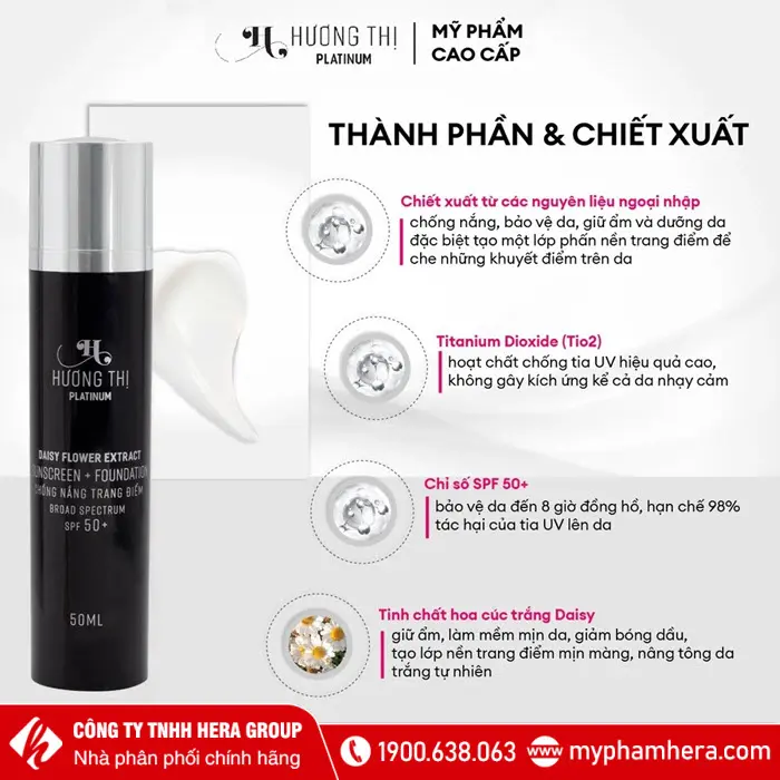 Thành phần Kem chống nắng trang điểm Hương Thị 50ml