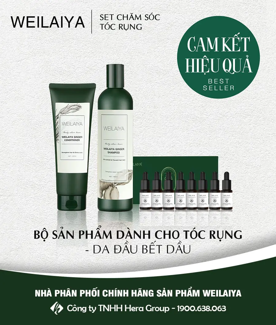 combo dầu gội gừng trắng weilaiya myphamhera.com