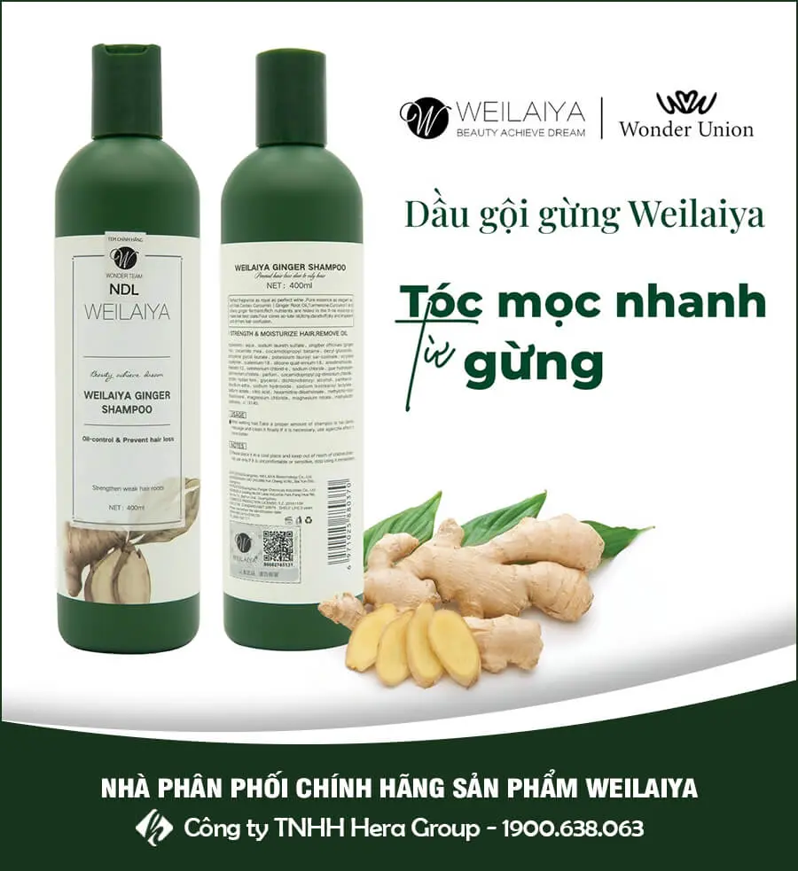 dầu gội gừng trắng weilaiya myphamhera.com