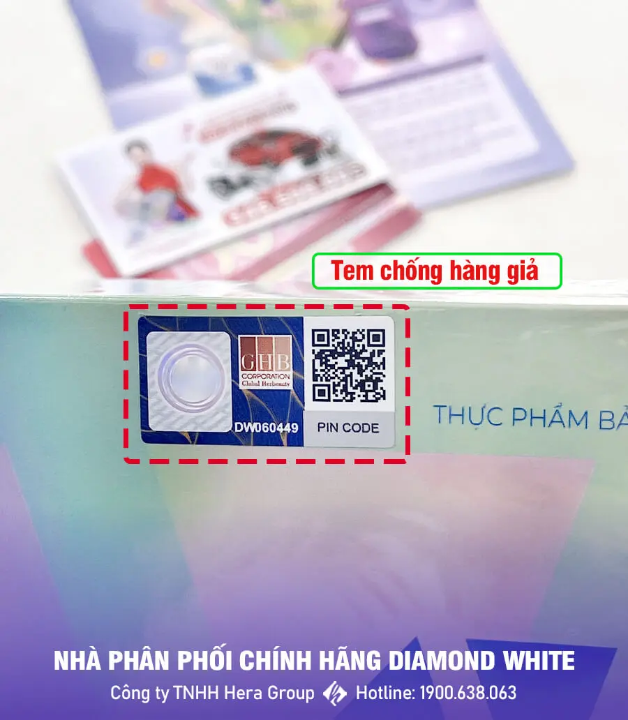 viên uống dưỡng trắng da diamond white chính hãng myphamhera.com