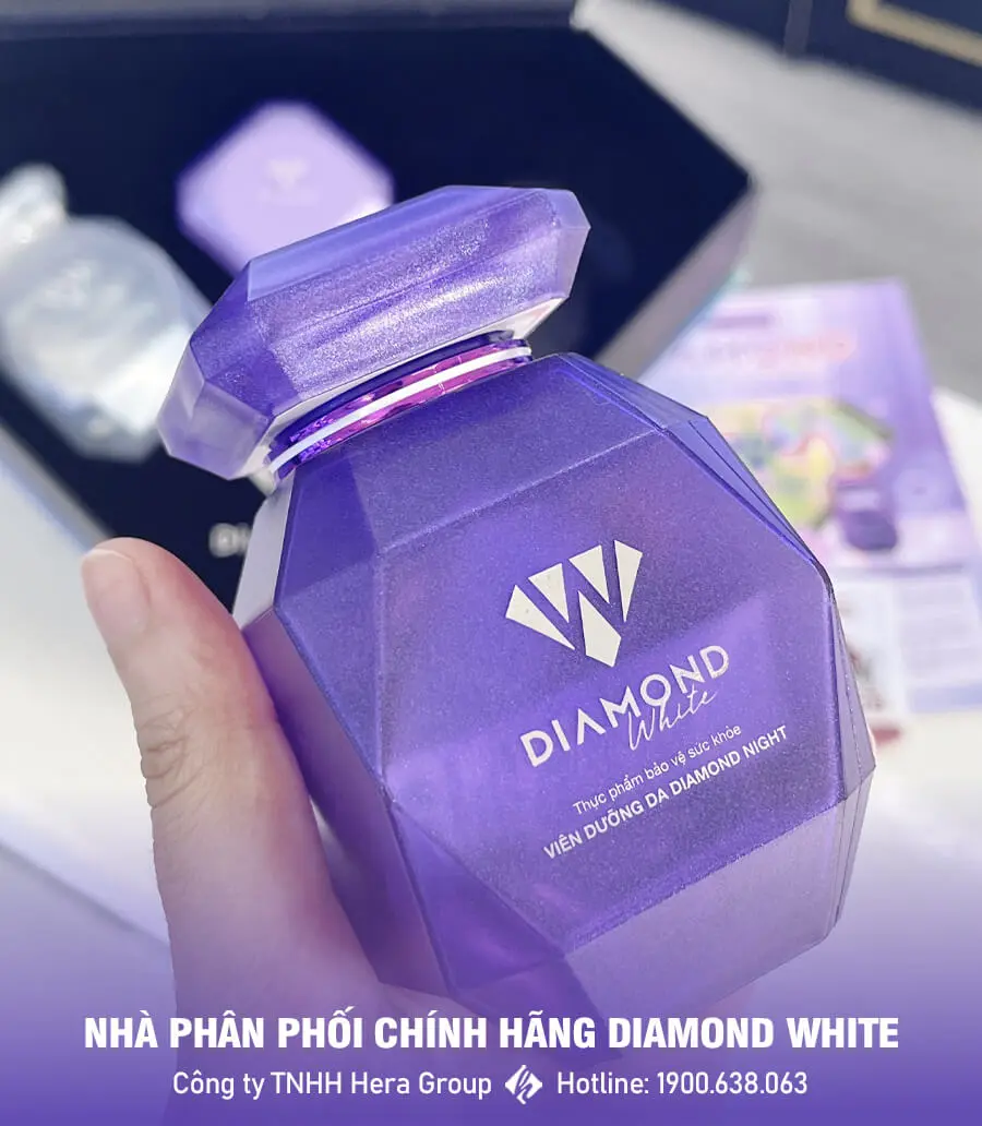 viên uống dưỡng trắng da diamond white chính hãng myphamhera.com