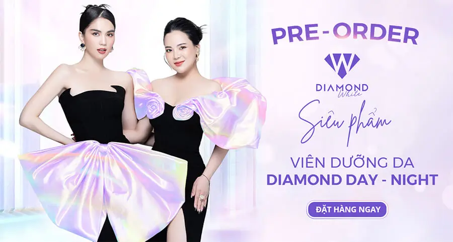 viên uống dưỡng trắng da diamond white day night có tốt không myphamhera.com