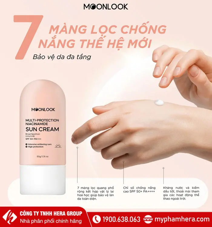 Kem chống nắng dưỡng trắng da MoonLook Hàn Quốc