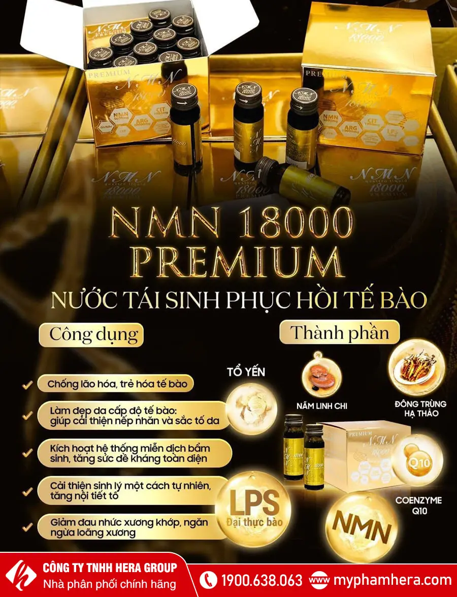 Nước uống NMN Quattro Liquid 18000 Premium