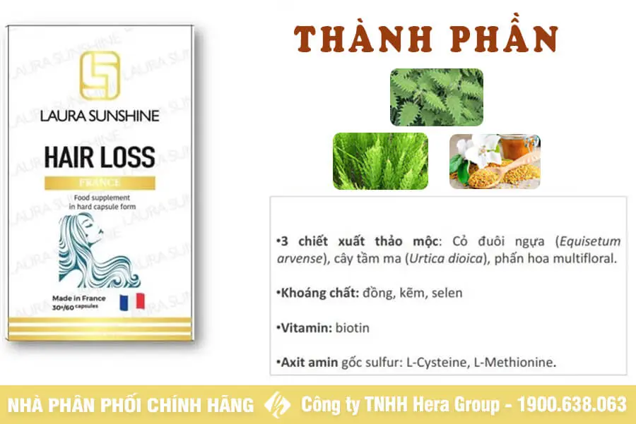 thành phần viên uống mọc tóc hair loss laura sunshine myphamhera.com